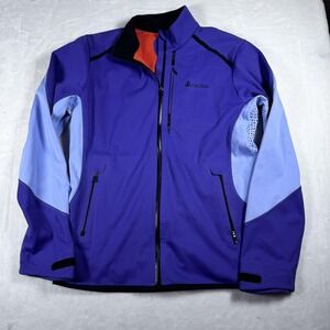 Odlo Jacket Womens Medium Purple Logic Windproof‎ Softshell Full Zip Ski Running